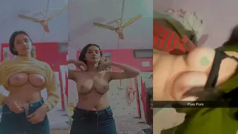 Beautiful Girl Showing Big Boobs and Fingering Her Tight Pussy