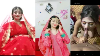 Extremely Sexy TikToker Giving Blowjob Riding Fucking with Husband On Suhagraat