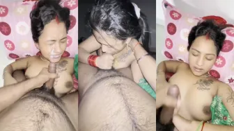 Nepali Wife Giving Blowjob Taking Cum In Face
