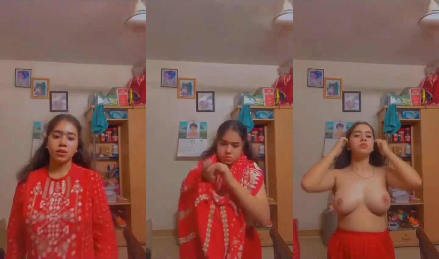 Bengali Cute Young Girl Showing her Big Soft Boobs On Camara