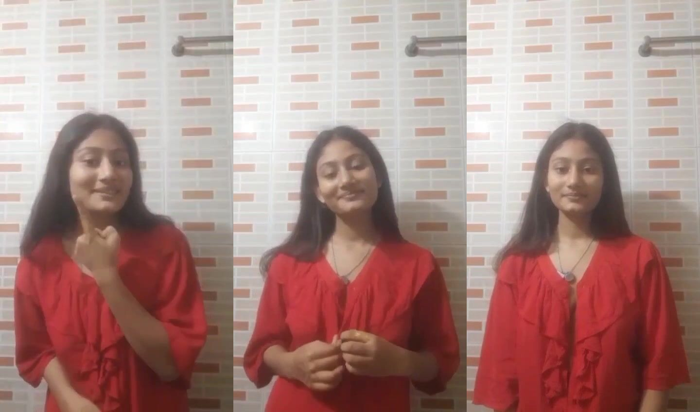 Indian cute girl making nude boobs vlog for her lover