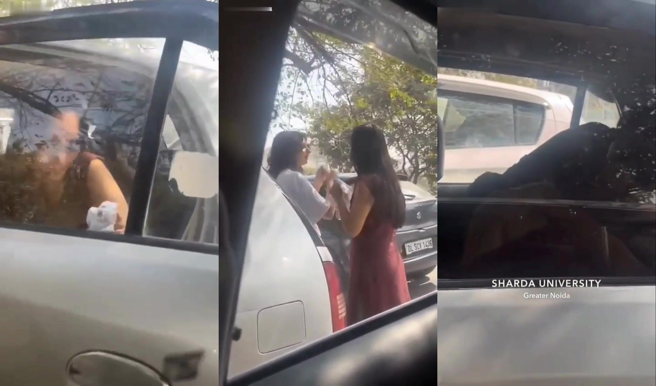 Viral Sharda University Scandal College Girl Giving Blowjob to Boyfriend in Car