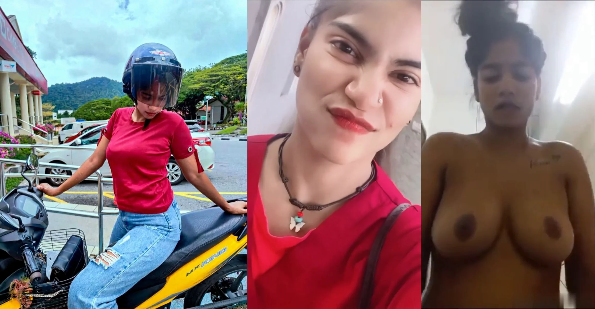 Super Sexy Moto Blogger Leaked MMS FT. Fully Nude Riding on Best Friend Dick Rubbing Shaved Pussy
