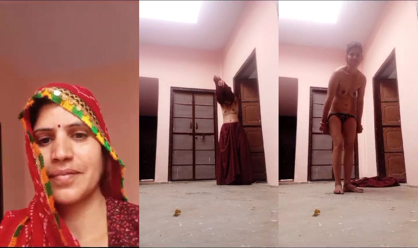 Rajasthani Mature village bhabhi recording video while changing clothes