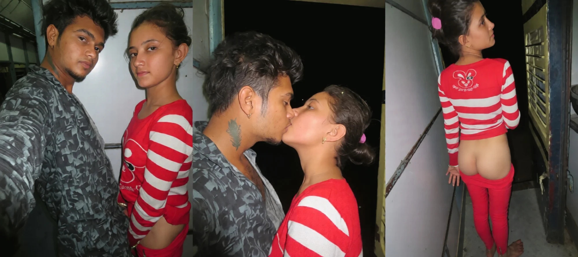 Extremely Cute Young Teen Girl Quick Stand Fucking with Boyfriend in Train