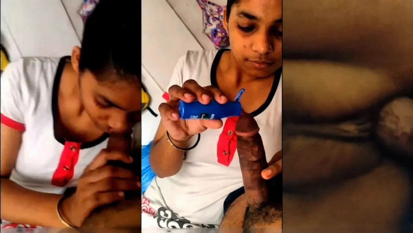 GF Taking Big Lund After Oil Massage in Her Tight Pussy