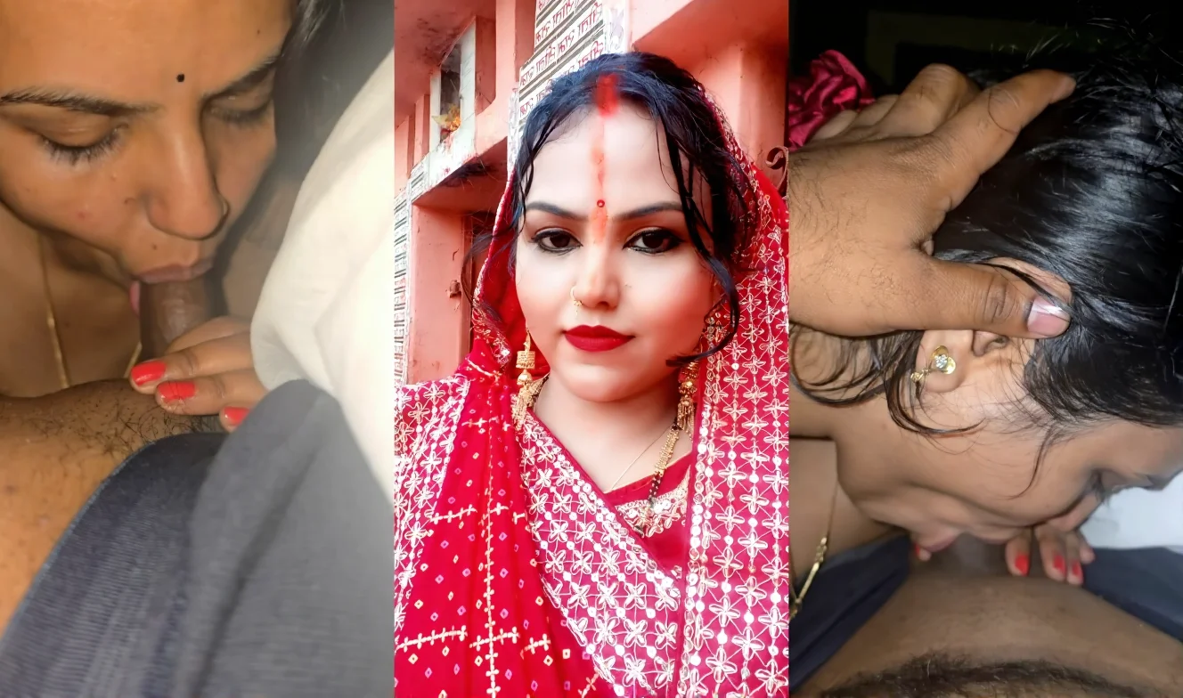 [Album] Sexy Newly Married Wife Mahi Sucking Husband Dick and Fucking
