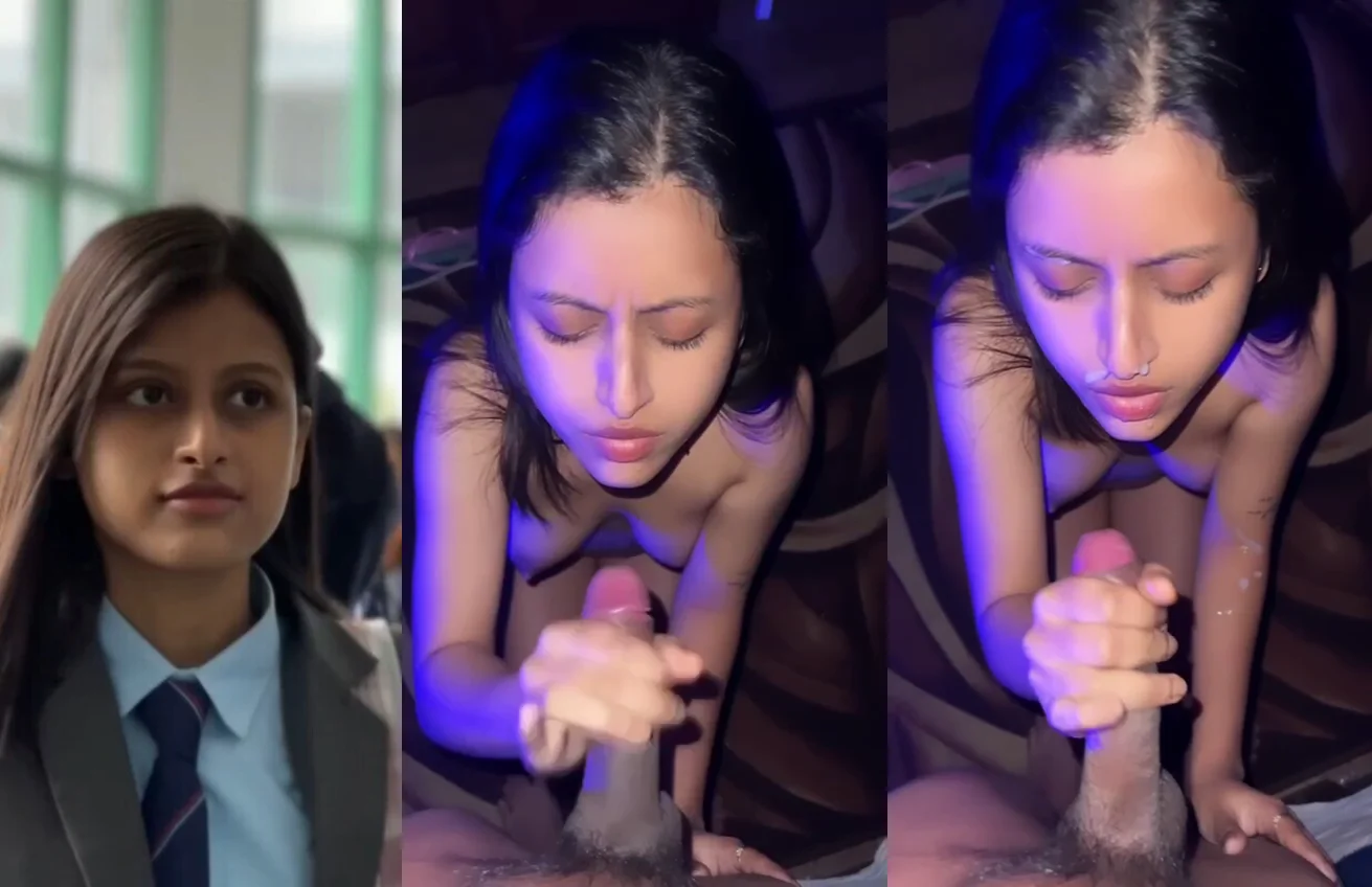 Sexy Bengali Girl Giving Blowjob Taking Cum On Face
