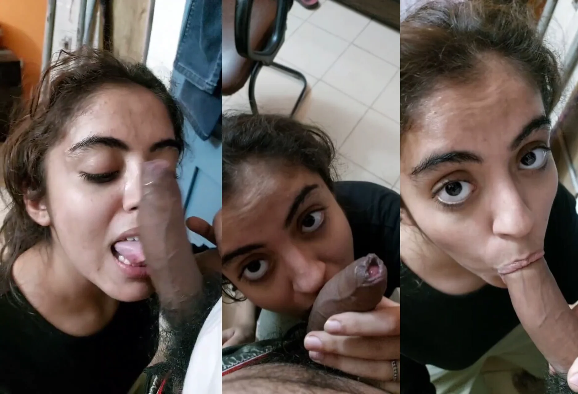 Horny Girl Sucking Lover Dick