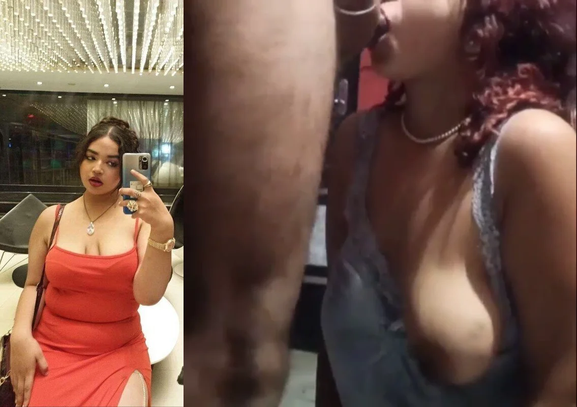 Curly Hair Sexy Indian Horny Girl Giving Blowjob Showing Asshole