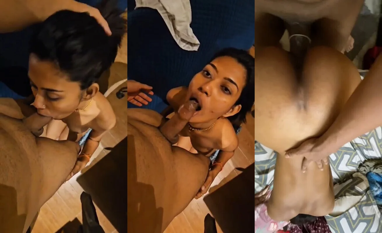 Sexy Wife Giving BJ Fucked with Condom