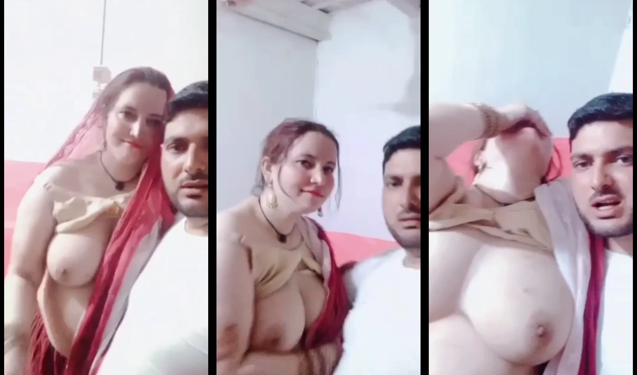 Newly Married Couple Enjoying Showing Big Boobs