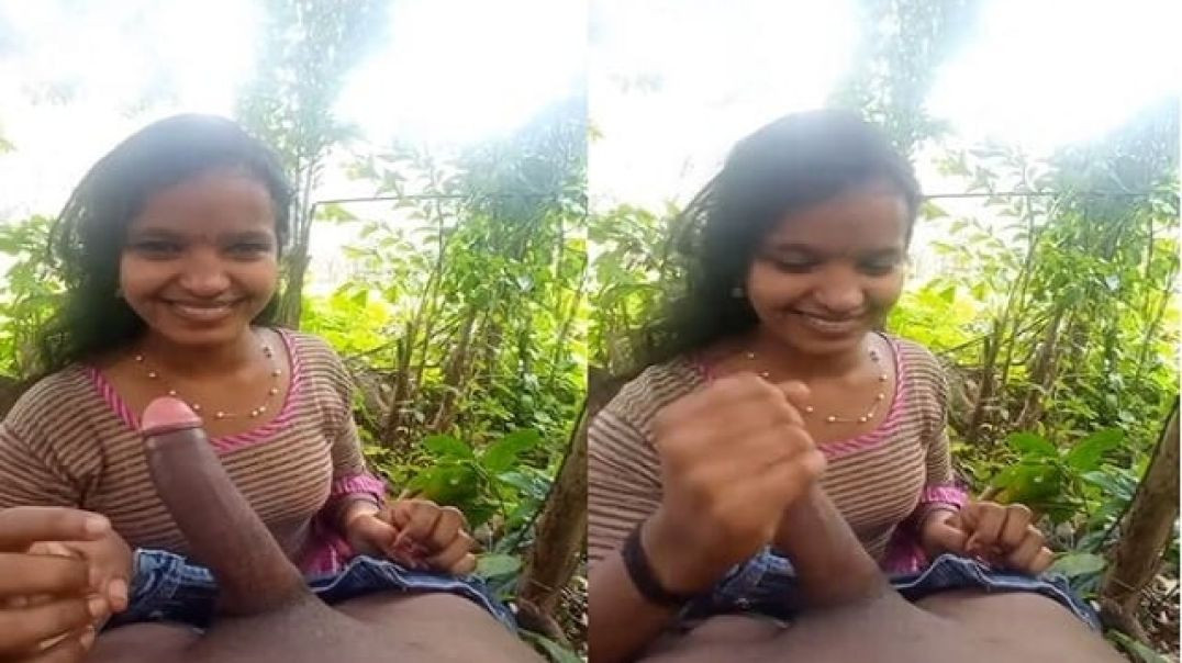 Horny girl gagging Big Dick in Jungle