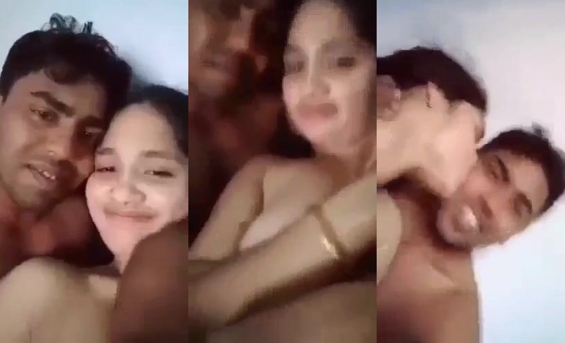 Indian Newly Married Sexy Wife Boob Press By Husband Desi MMS