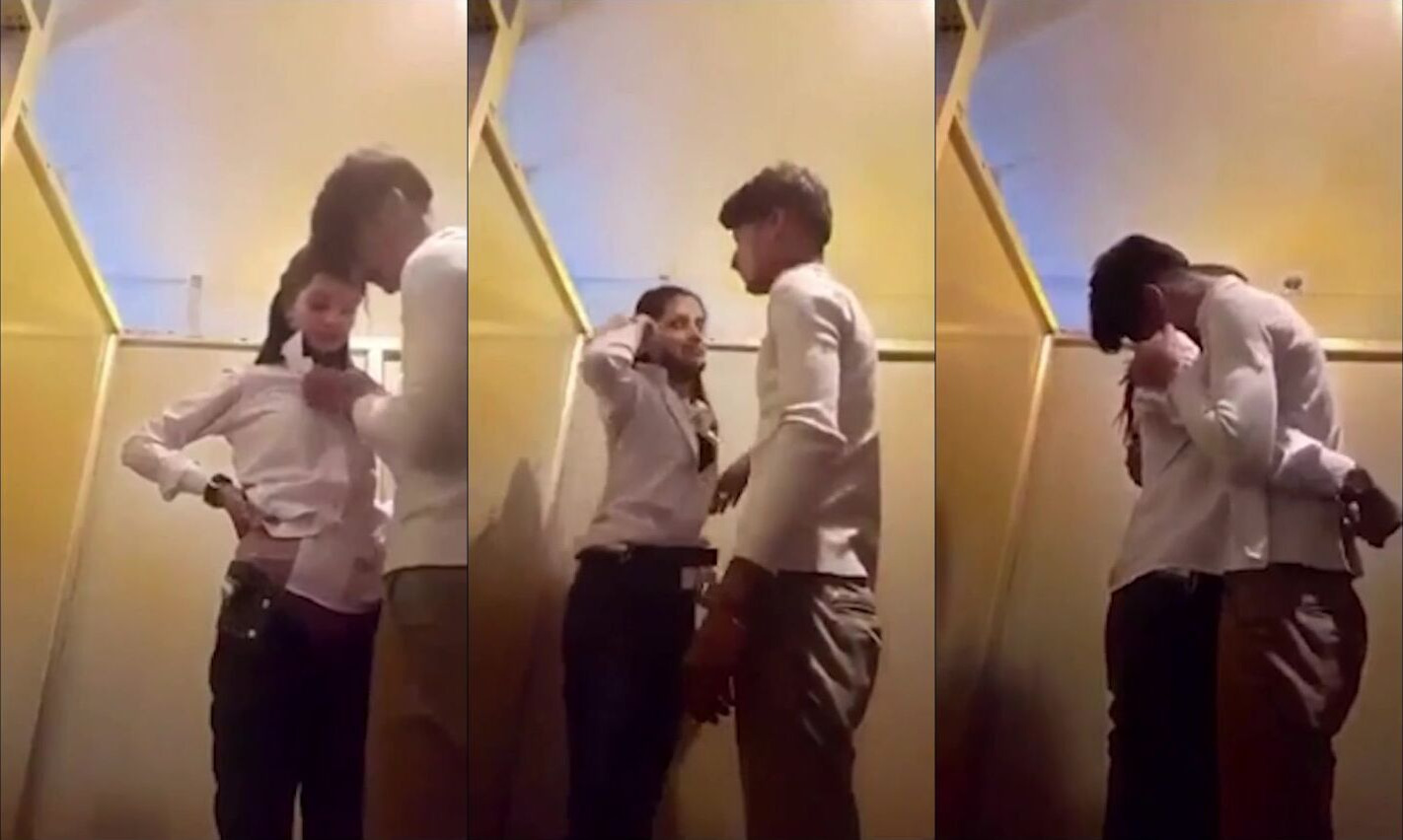 Indian College Couple Making Out in Bathroom Desi MMS