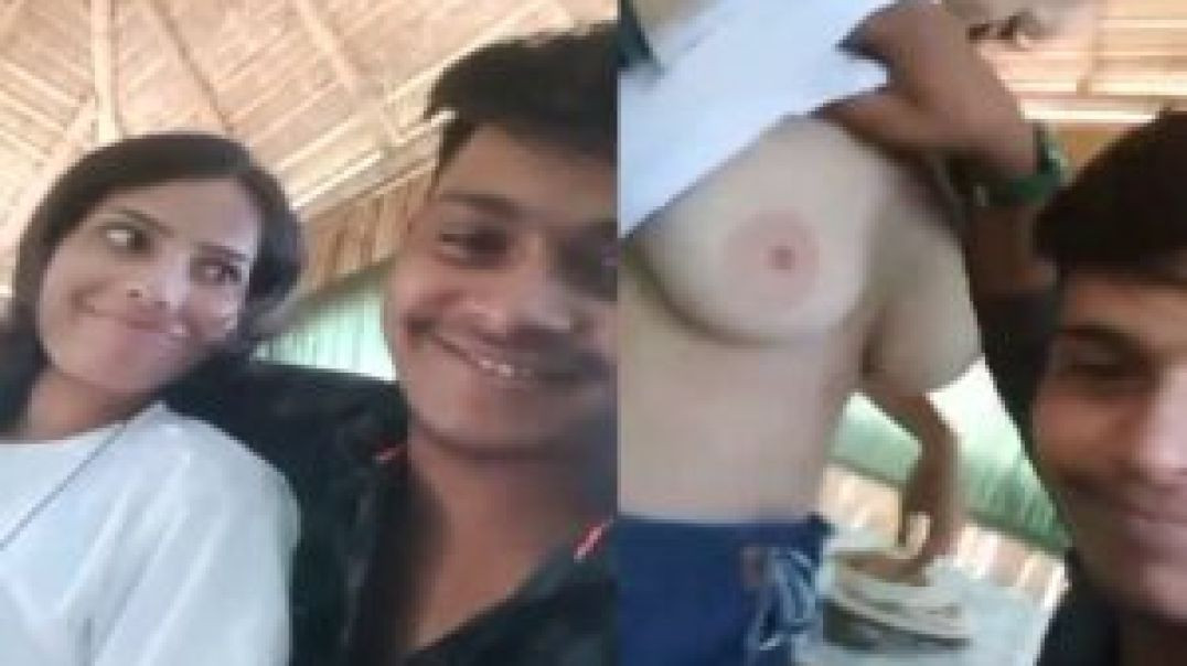 Indian Cute GF Shwoing Boobs in restaurant Viral MMS