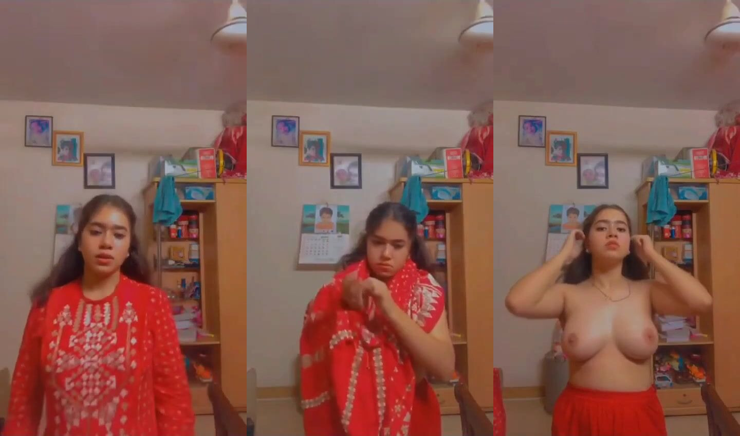Busty Girlfriend Showing Big Melon For Lover Desi Clip