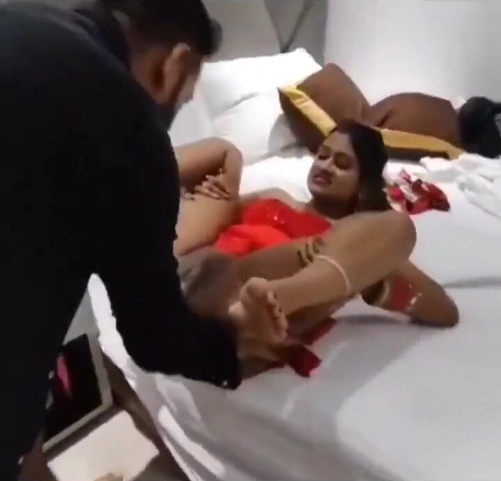 Newly Married Wife Bang on Honeymoon in front of cuckold husband