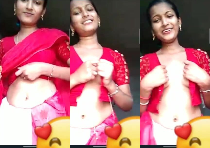 Newly Married Shy Village Bhabhi Showing Boobs on Video Call to Husband